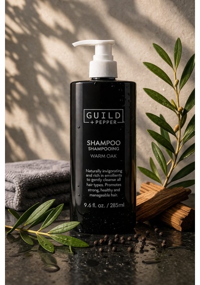 Guild + Pepper Warm Oak 4 Lü Kişisel Bakım Seti Şampuan + Duş Jeli + El Sabunu + Vücut Losyonu 285 ML