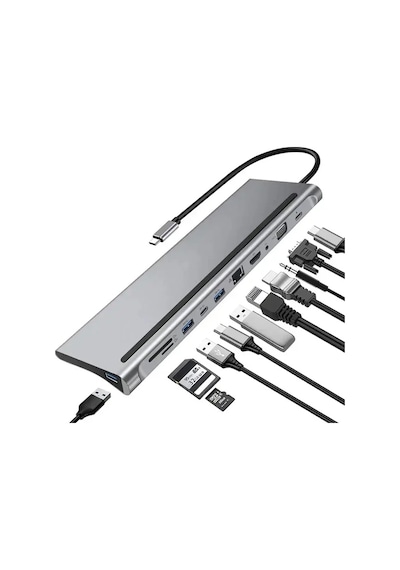 Ally 11 İn 1 Masaüstü Standlı Çoğaltıcı Adaptör Çevirici Hub- 5775