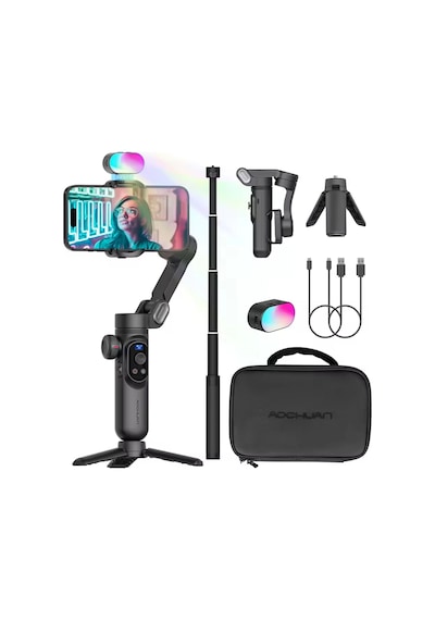 Shopytech Smart X Pro Combo 3 Eksen Akıllı Telefon Gimbal Stabilizer Apple Uyumlu iOS & Android