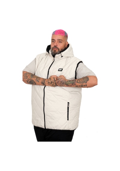 Mode Xl Battal Beden Erkek Kapitone Yelek 25709 Siyah