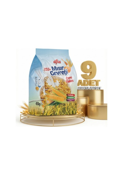 Afia Ballı Ruşeymli Mısır Gevreği 9x450 Gr