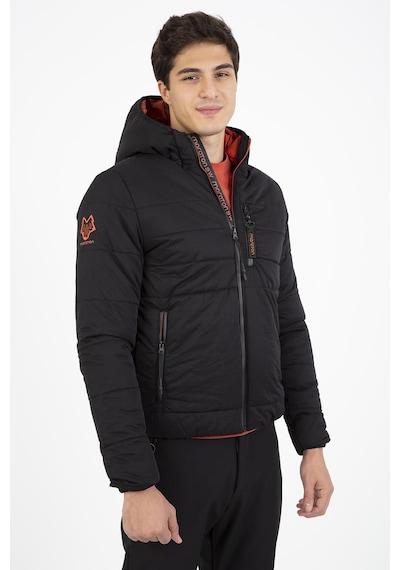 Maraton Sportswear Regular Erkek Kapşonlu Uzun Kol Basic Siyah Mont 21264-siyah Siyah