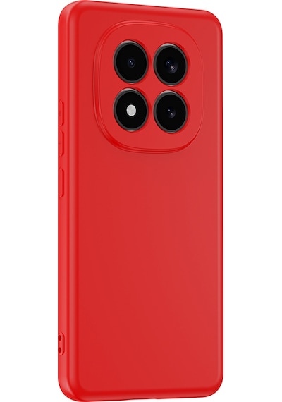 Xiaomi Redmi Note 15 Pro Plus Kılıf Kadife Iç Yüzey Yumuşak Dokulu Kamera Korumalı Ince Silikon Kapak Mara Kırmızı
