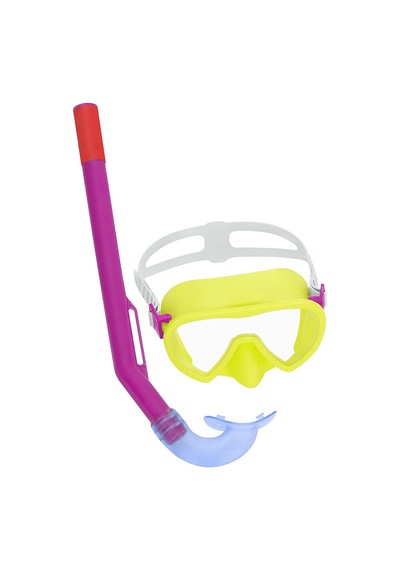 Çocuk 3+ Dalış Gözlük Maske Şnorkel Seti 01 Fuşya01