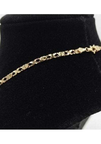İtalyan Kesim Zincir Görünümlü Gold Kolye