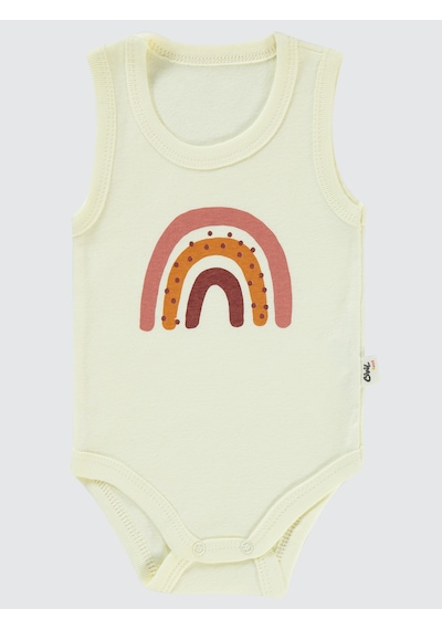 Civil Baby Kız Bebek Çıtçıtlı Badi 1-36 Ay Fildişi Fil Dişi
