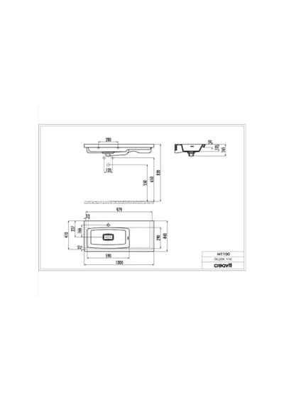 Creavit My100 Memory 100 CM Etajerli Dolap Uyumlu Lavabo