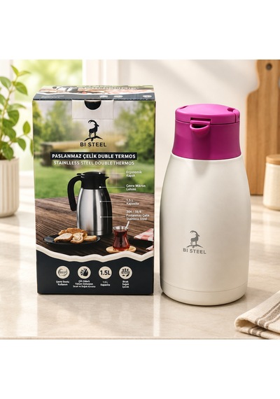 1,5 L Renkli Termos 10 Oz - Altın - 50 Adet