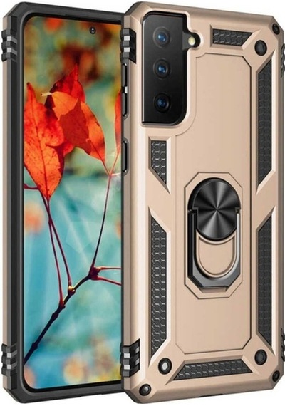 Galaxy S21 Kılıf Zore Vega Kapak Gold