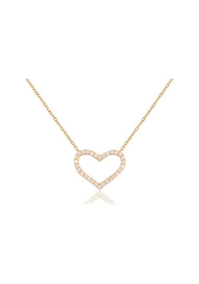 Emılıano Jewellery 925 Ayar Gümüş Taşlı Klap Kolye Gold - Rose Gold - Gümüş