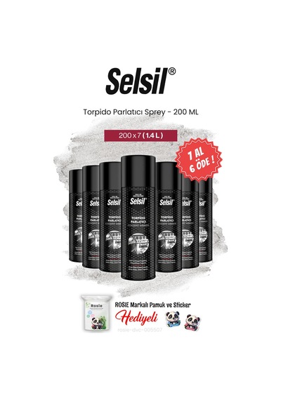Selsil Torpido Parlatıcı Sprey, 200 Ml 7 Al 6 Öde Ve Rosie Pamuk 1 adet