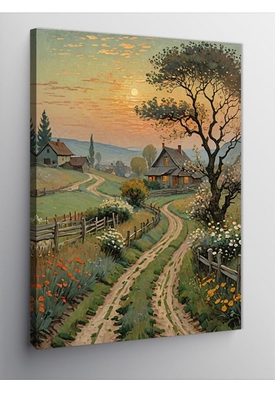 Kanvas Tablo Kır Evine Giden Yol 70cmx100cm