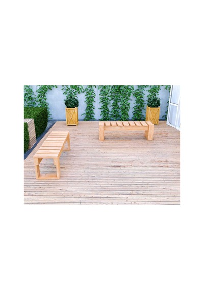 Doğal Ahşap Bench Bank Bej Bej