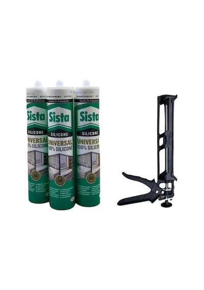 Sista Şeffaf Silikon 280 Ml 3'lü Set