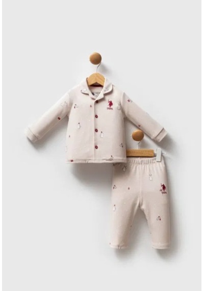 U.S. Polo Assn. 2li Takım Bej-12706 Bej