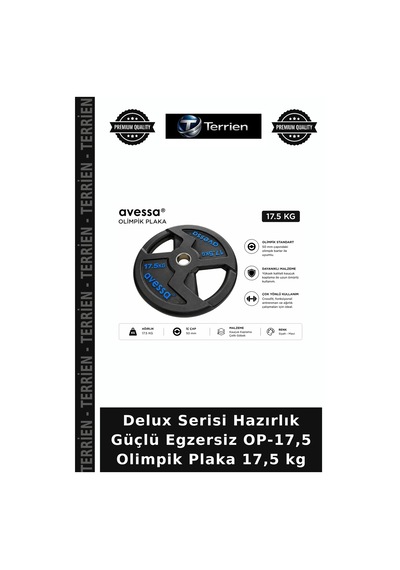 Delux Serisi Hazırlık Güçlü Egzersiz Op-17,5 Olimpik Plaka 17,5 Kg