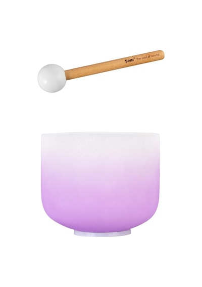 Sela 20cm Kristal Singing Bowl - Crown Chakra - Si 432hz Seccu8b