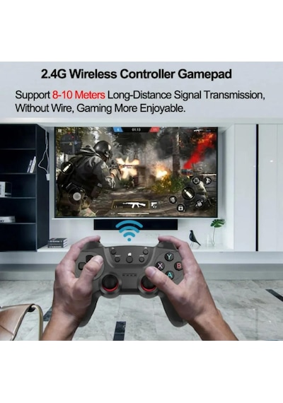 Joystick Gamepad Çiftli Tv Pc Oyun Konsolu 2.4g Gamepad Joystick