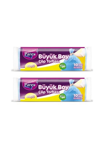 Güçlü Çöp Torbası Büyük Boy 10'lu 65 X 80 Cm İkili Set