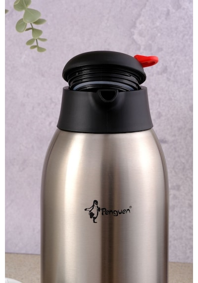 Penguen 1250P Paslanmaz Çelik Çay Termosu 2.5 Litre