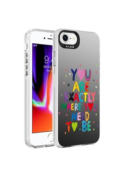 Apple Uyumlu iPhone Se 2020 Kılıf Desenli Zore Silver Sert Kapak You