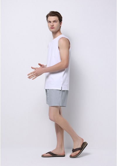 Colin's Colins Slim Fit Çizgili Erkek Yeşil Deniz Şortu Cl1072291 Q1.v1 Kha Haki