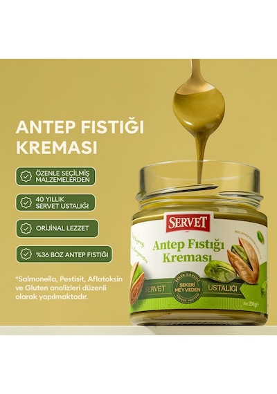 Servet Şekeri Meyveden Antep Fıstığı Kreması 200g