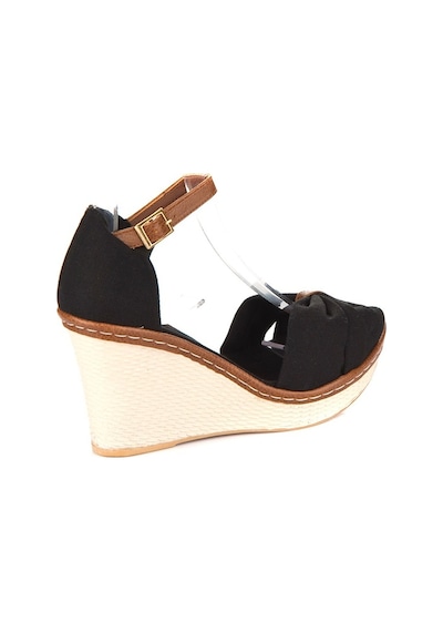 Fox Shoes Siyah Kadın Dolgu Topuklu Ayakkabı 9674040505