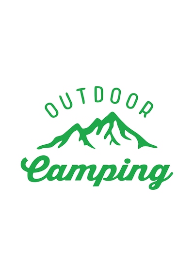 Outdoor Camping Sticker 17x17 Cm Yeşil