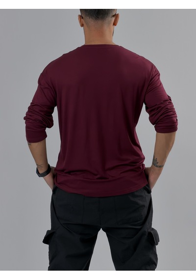 Cocopelli Bordo Bisiklet Yaka Basic Erkek Sweatshirt Coc3544