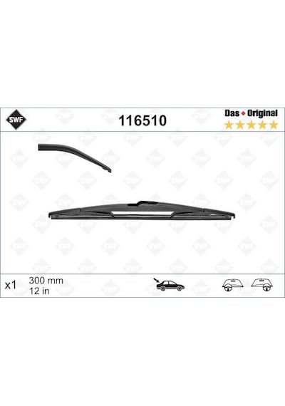 Silecek - 985 - Swf 30cm X1 Arka Twng 03/93 -toyota Aygo Yarıs 02/01 Scenic 2.09 - Edntrend - C1 107