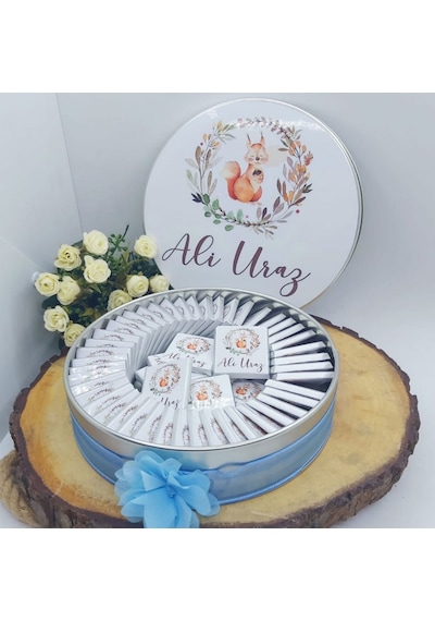 İsme Özel Bebek Çikolatası 50 Madlen Etiketli