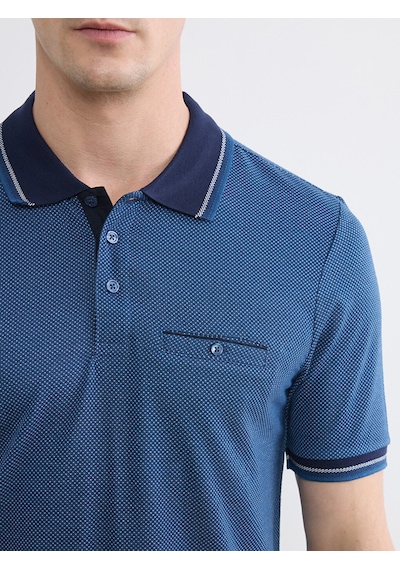 Lcwaıkıkı Classic Lacivert Polo Yaka Kısa Kollu Pile Erkek Tişört