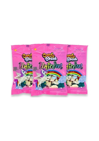 Candy Break Unicorn Yumuşak Şekerleme 113 Gr İle Sihirli Bir Lezzet Molası 3 Adet