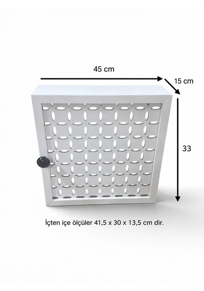 Modem Saklama Kutusu 45cm 30cm Mdf Beyaz