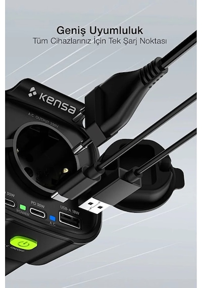 150w Araç Elektrik Adaptörü 12v To 220v İnvertör, Usb & Type-c Çoklu Araç Dönüştürücü 5 İ 1 Arada