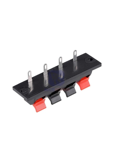 4Lü Hoparlör Terminal Soketi Panel Montaj Tip Yaylı Speaker Ses