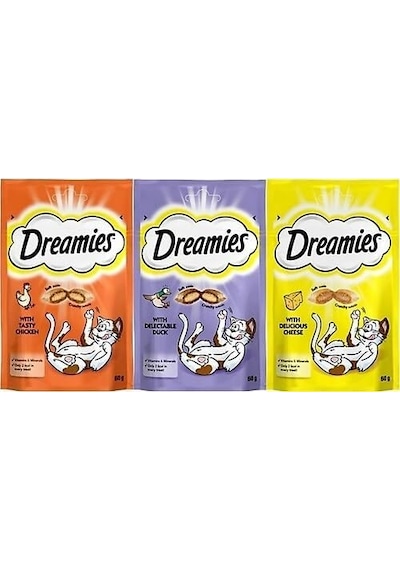 Ayrex Dreamies Kedi Ödül Maması Karışık Paket 6x60gr