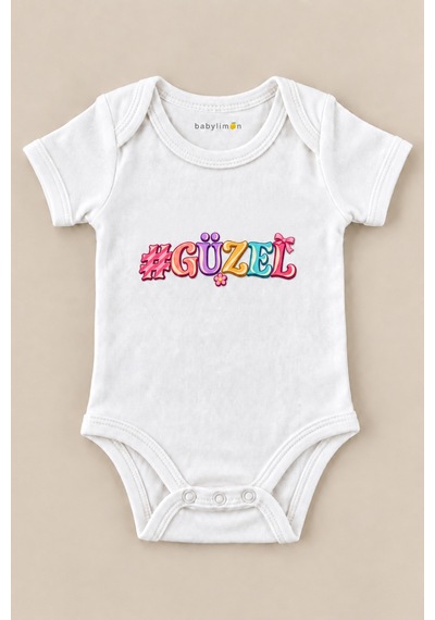 Babylimon Güzel Beyaz Kısa Kollu Çıtçıtlı Bebek Zıbını Beyaz - 930083857 Beyaz