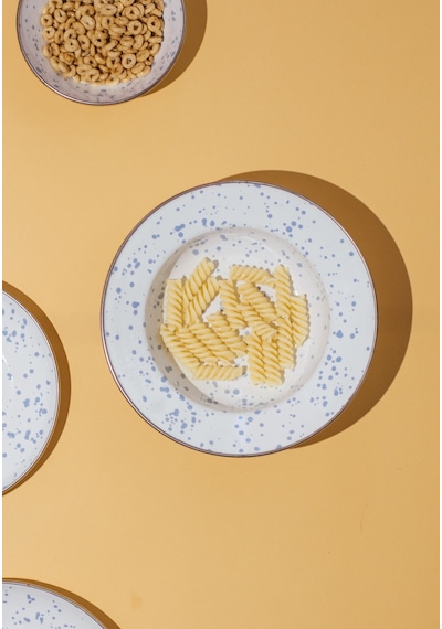 Emaylab Speckles Çukur Makarna Ve Salata Tabağı 24cm Cobalt
