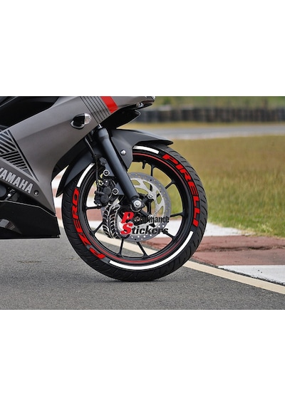 Pzero Ve Kuyruk Motorsiklet Sticker Lastik Yazısı 4 Adet