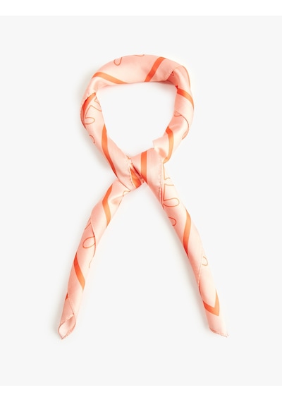 Koton Desenli Kare Şal Pembe 6sak50130aa Gül