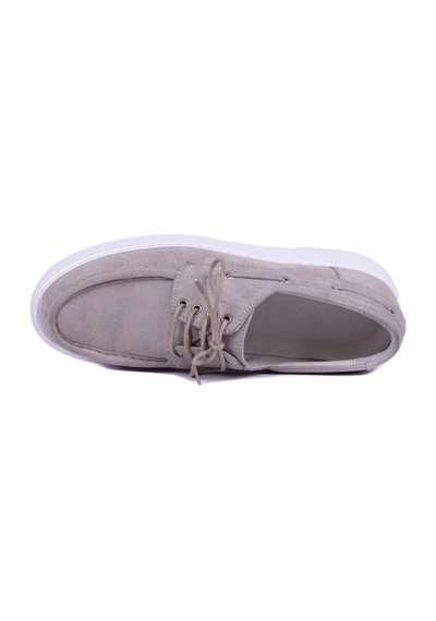 Shoetyle - Hakiki Süet Deri Bej Rengi Günlük Erkek Ayakkabı - 115-k512-1065-1612