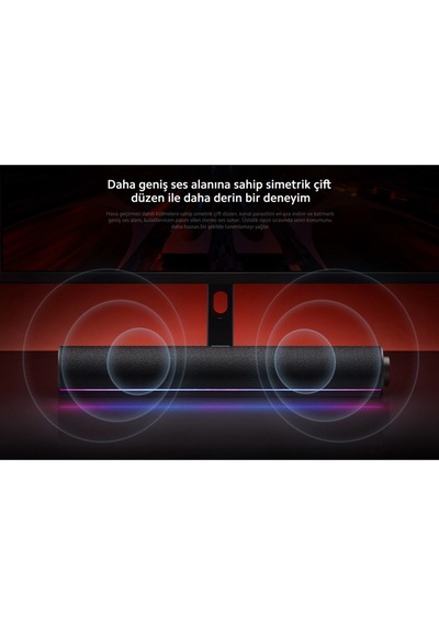 Masaüstü Hoparlör Koyu Gri, 4 Üniteli Stereo, Rgb Renkli Işıklı Xiaomi Türkiye