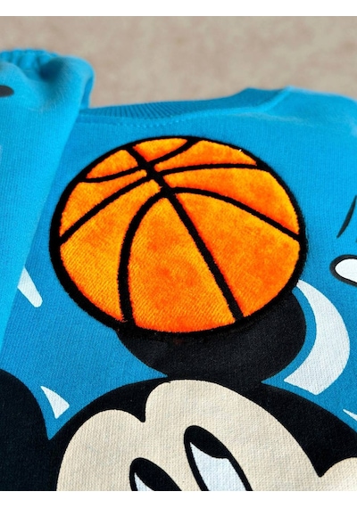 Lolliboomkids Erkek Çocuk Mickey 3d Basketball Temalı Mavi - Turuncu Renk 3 İplik Kışlık Sweatshirt Eşofman Alt Üst Takım Mavi Lolliboomkids Erkek Çocuk Mickey 3d Basketball Temalı Mavi - Turuncu Renk 3 İplik Kışlık Sweatshirt Eşofman Alt Üst Takım Mavi