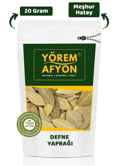 Meşhur Hatay Yöresinden Ilaçsız Yeni Mahsul Gölgede Kurusu Defne Yaprağı, Laurus Nobilis 20gr.