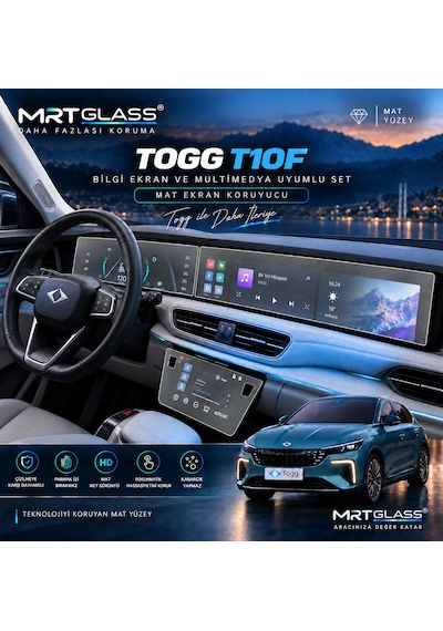Togg T10f Uyumlu Mat Nano Ekran Koruyucu Seti - 9h Esnek Ekran Koruyucu