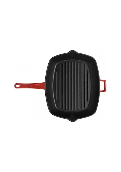 Lava Döküm 26x32cm Kulplu Izgara Tava Kırmızı