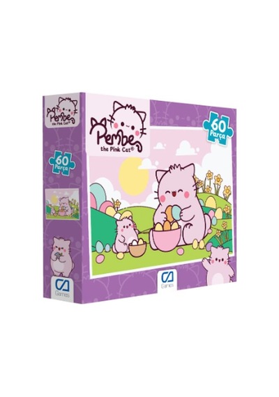 Pembe Kedi Puzzle 60