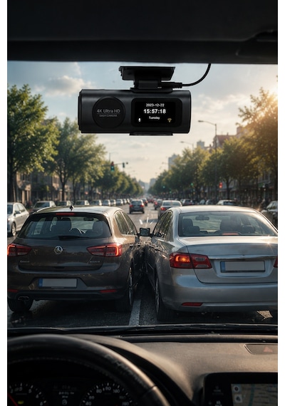 Mioji G300 Plus 4K Gps G-Sensör Gece Görüşü Wifi Arka-Ön Araç İçi Kamera